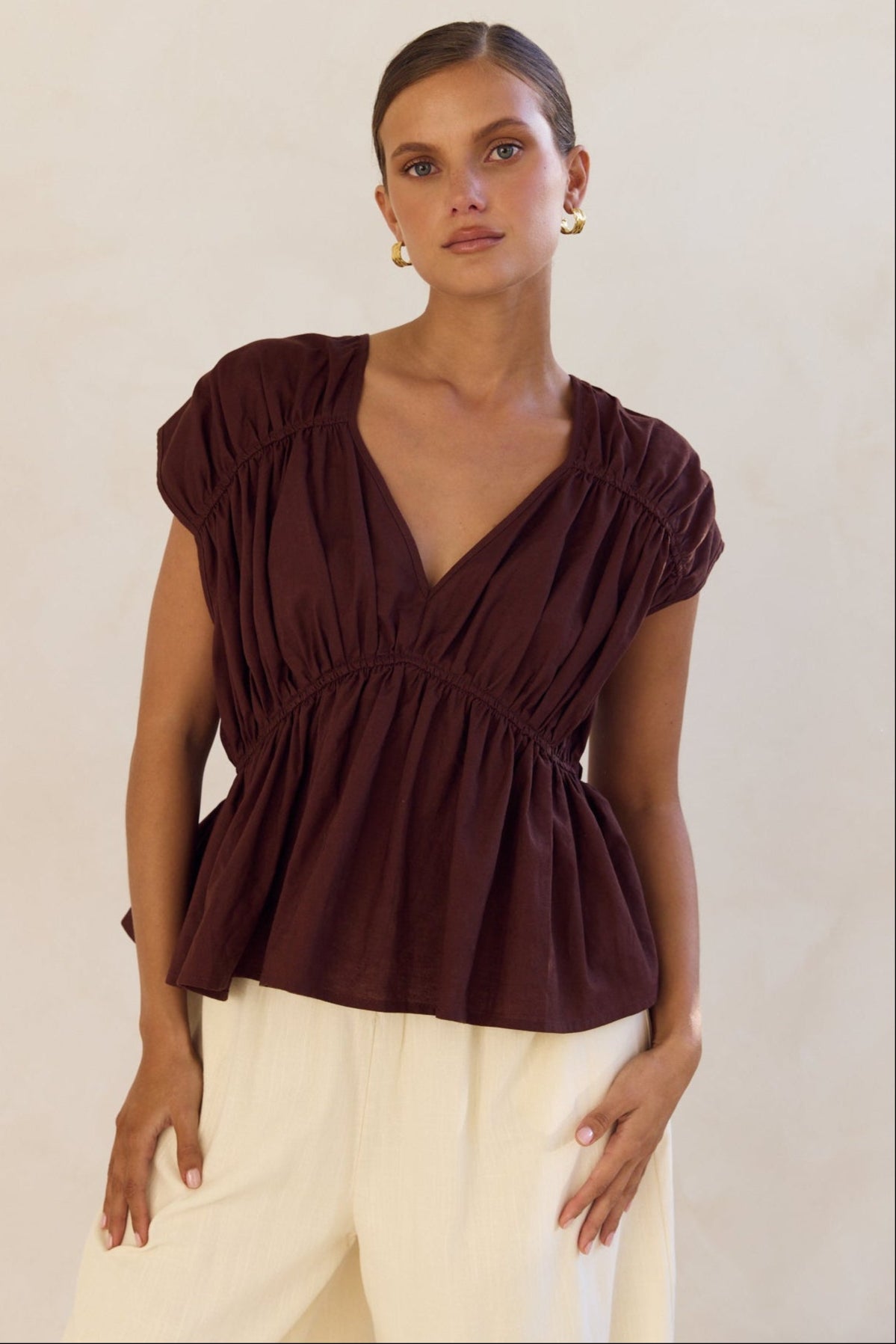 Benita Top (Chocolate)