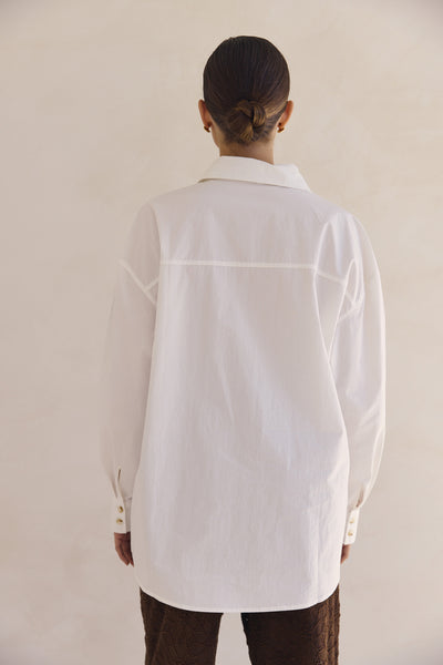 Odette Oversized Shirt (White)
