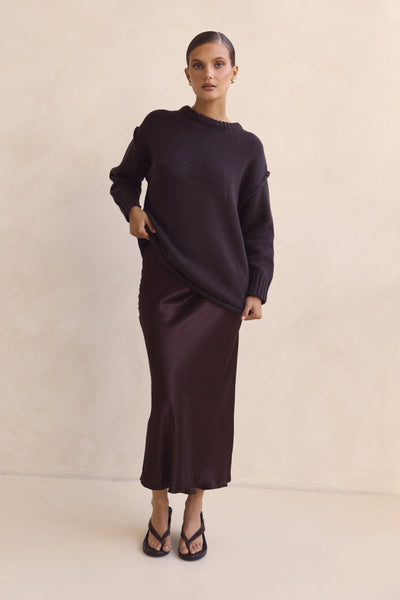 Willow Knit Jumper (Chocolate)