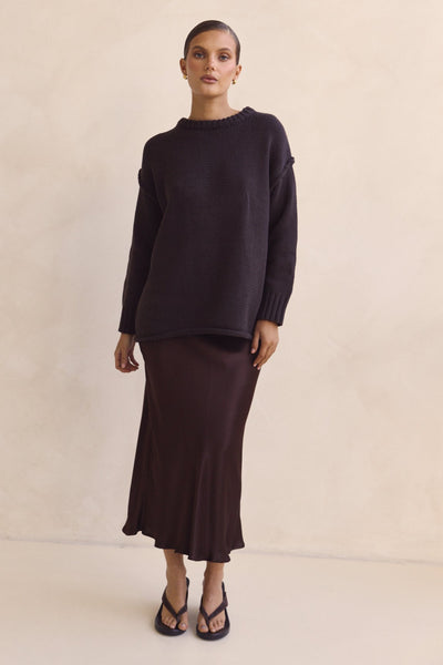 Willow Knit Jumper (Chocolate)