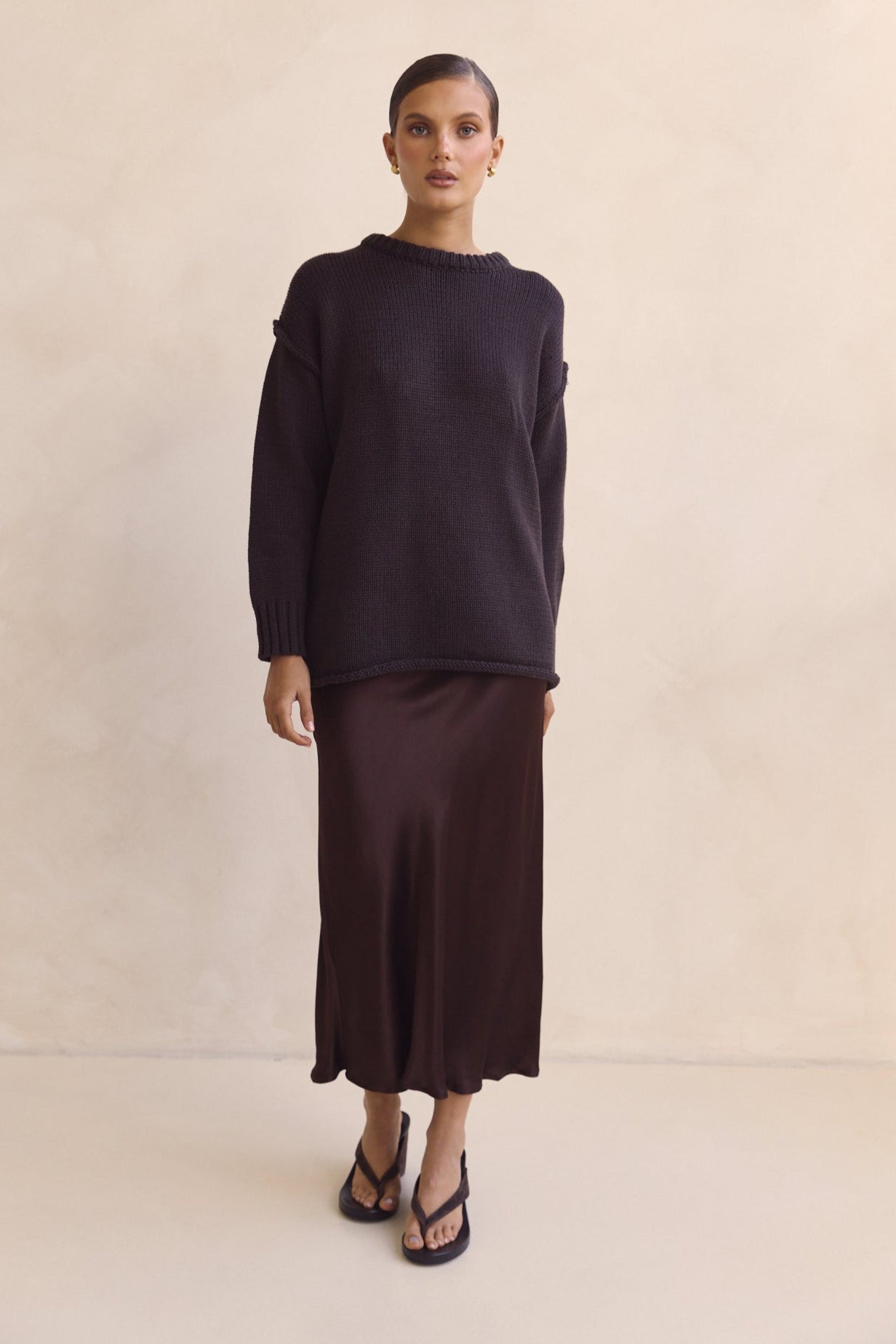Willow Knit Jumper (Chocolate)