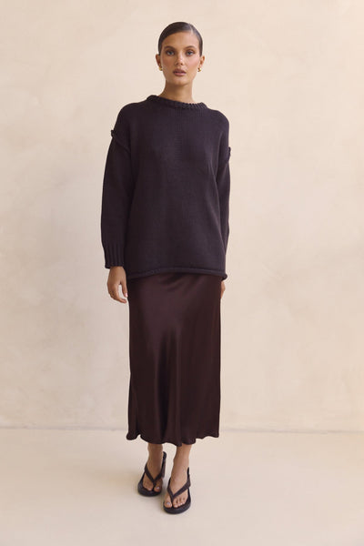 Willow Knit Jumper (Chocolate)