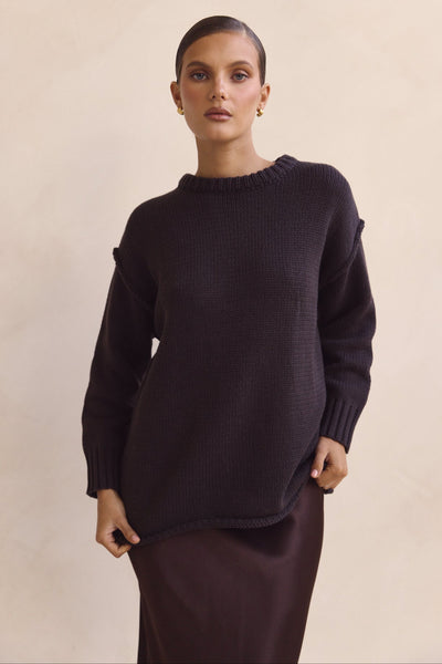 Willow Knit Jumper (Chocolate)