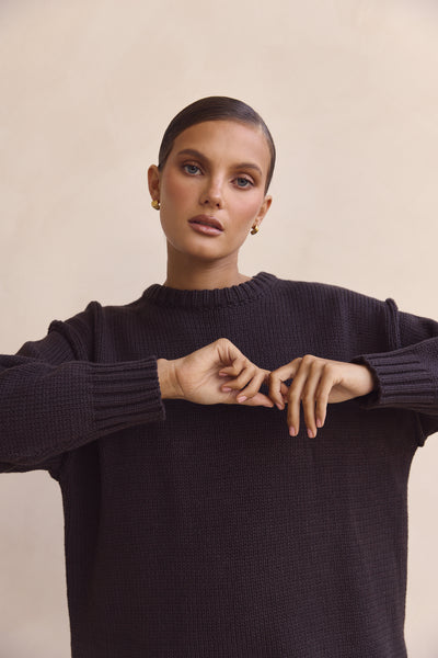 Willow Knit Jumper (Chocolate)