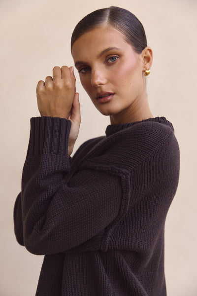 Willow Knit Jumper (Chocolate)