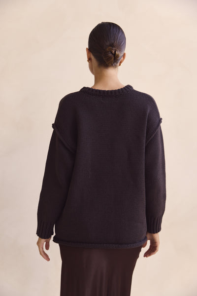 Willow Knit Jumper (Chocolate)