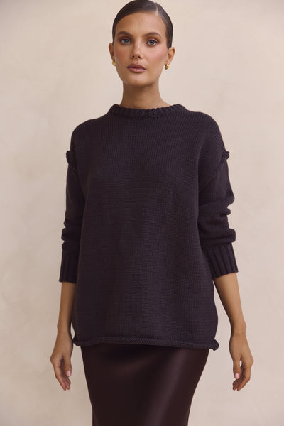 Willow Knit Jumper (Chocolate)