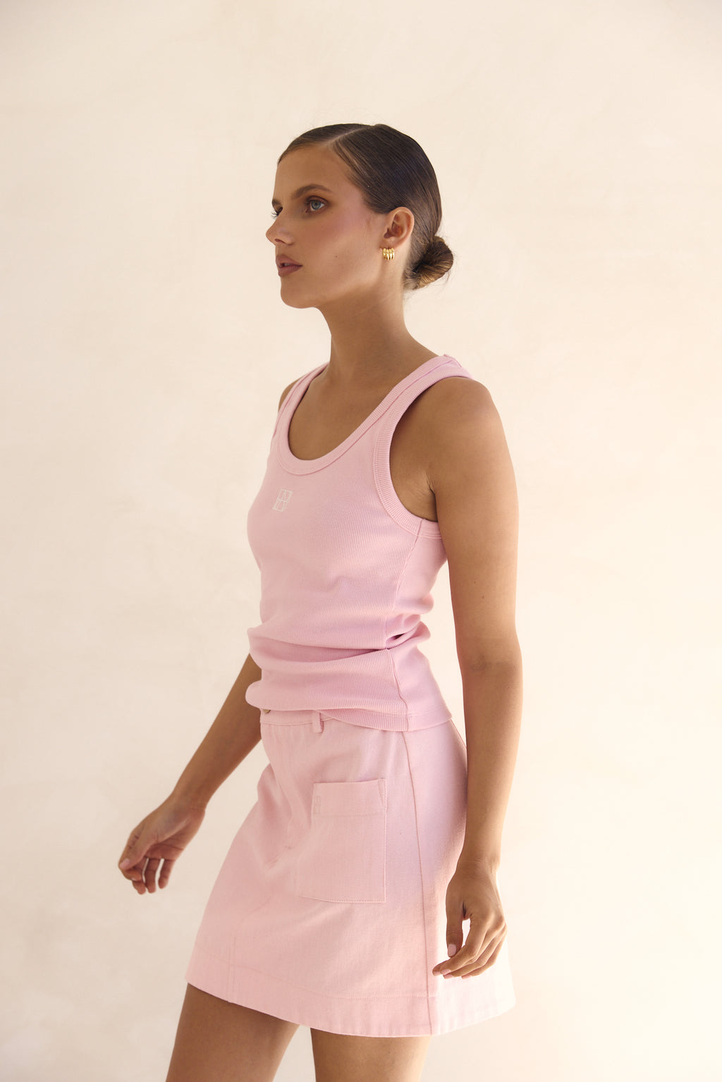 Dakoda Denim Mini Skirt (Blush)