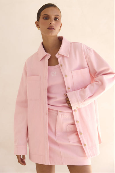 Dakoda Denim Shirt (Blush)