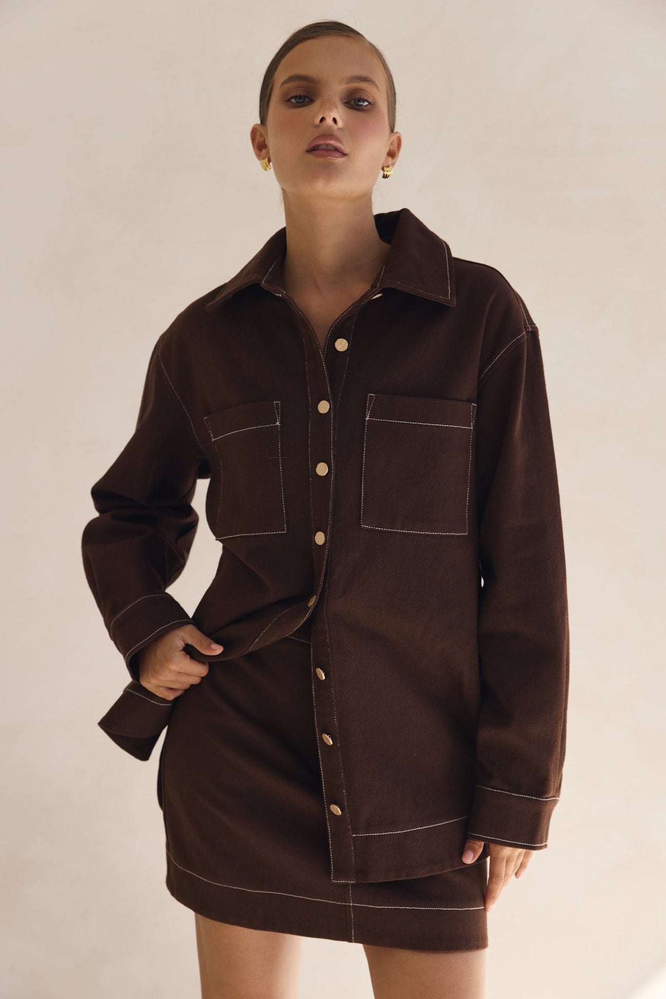 Dakoda Denim Shirt (Chocolate)