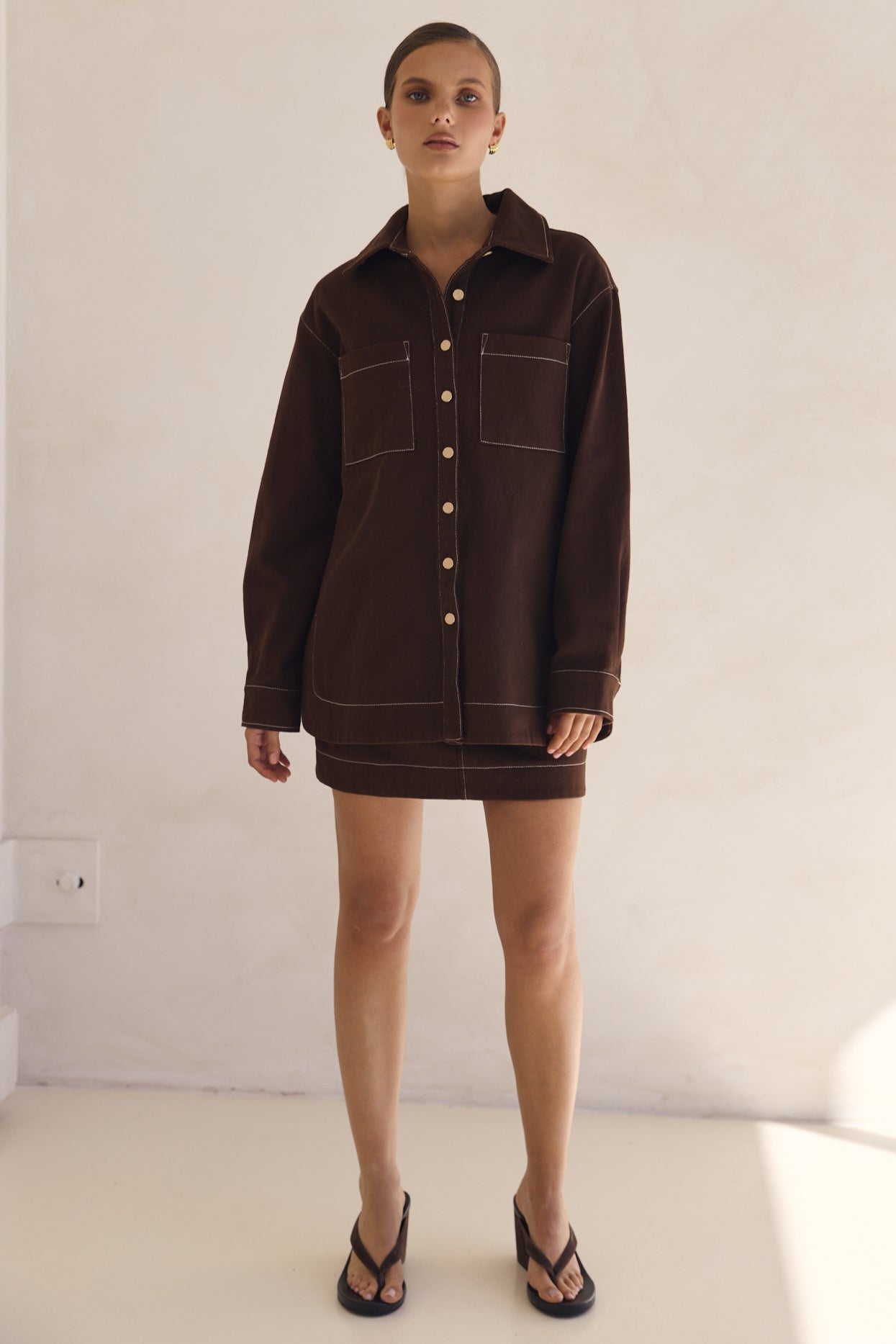 Dakoda Denim Shirt (Chocolate)