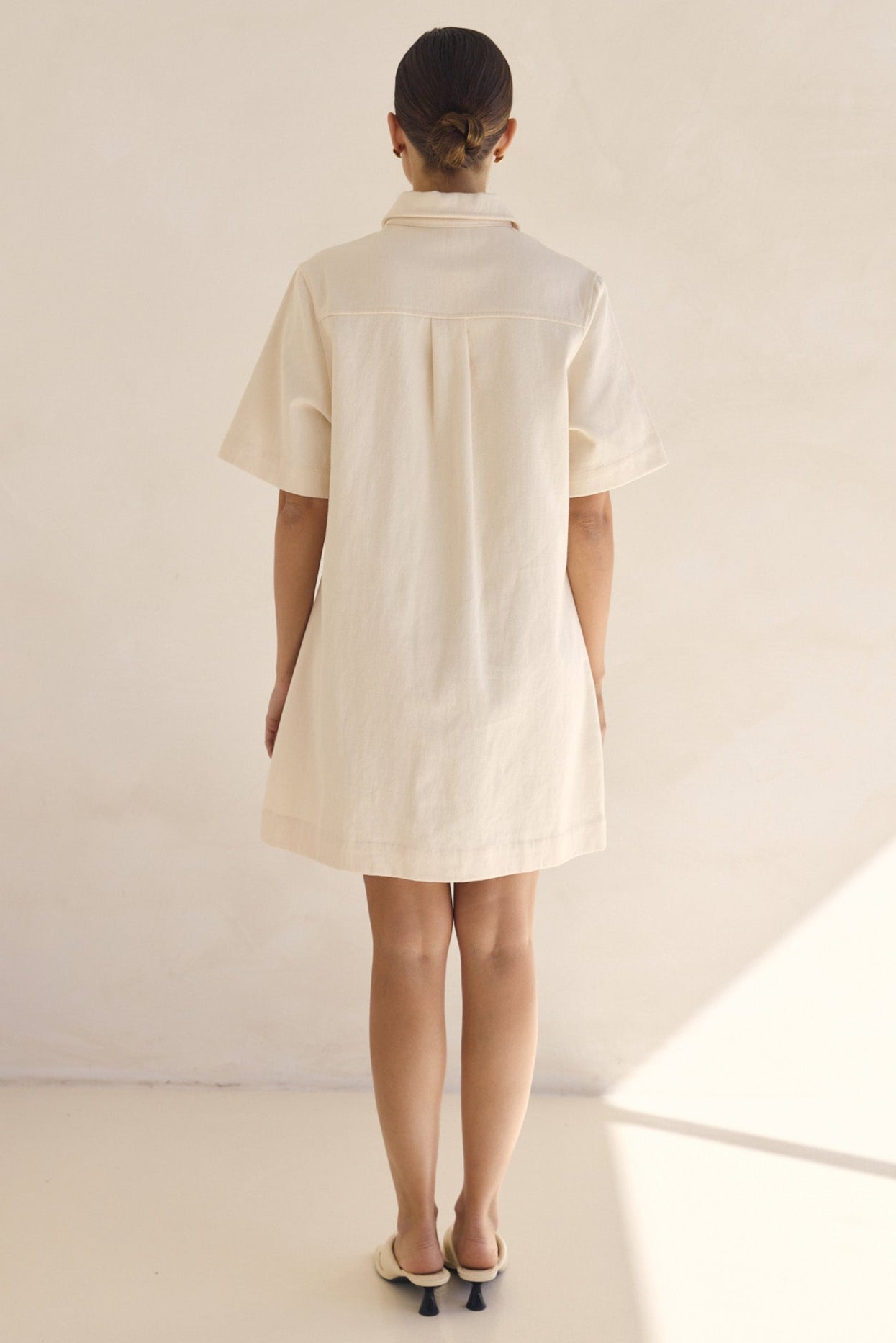 Dakoda Denim Dress (Cream)