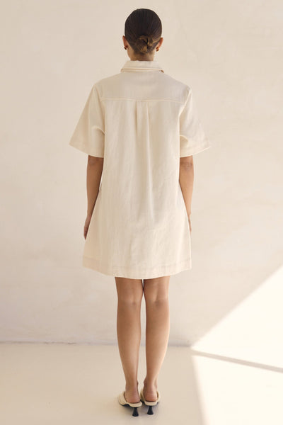 Dakoda Denim Dress (Cream)