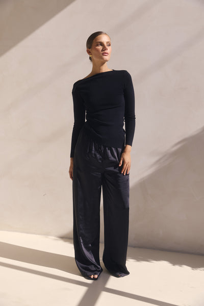Tanya Knit Top (Black)