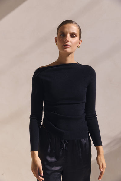 Tanya Knit Top (Black)