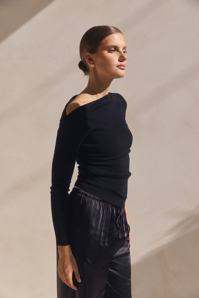 Tanya Knit Top (Black)