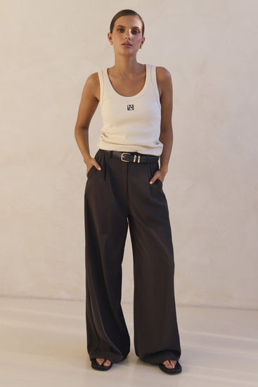 Bermuda Tailored Pant (Chocolate)