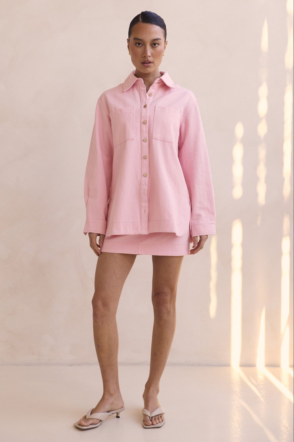 Dakoda Denim Shirt (Blush)