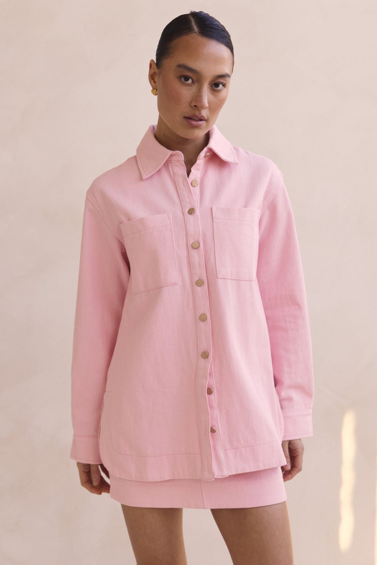 Dakoda Denim Shirt (Blush)