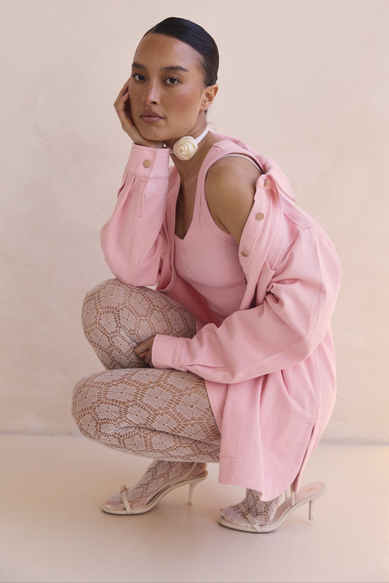 Dakoda Denim Shirt (Blush)