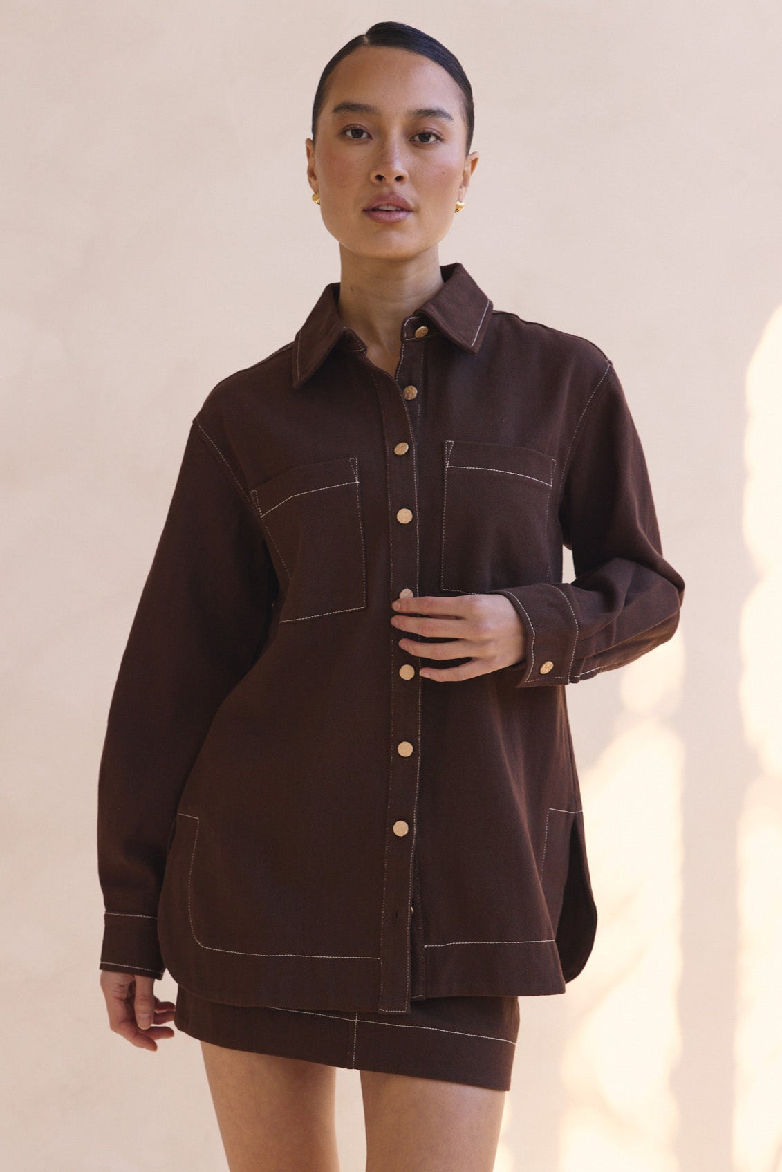 Dakoda Denim Shirt (Chocolate)