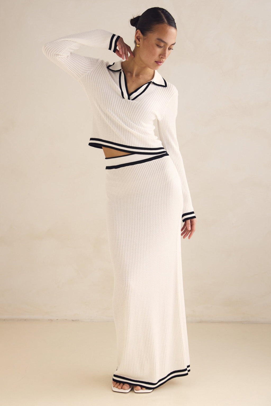 Hadley Maxi Skirt (White)