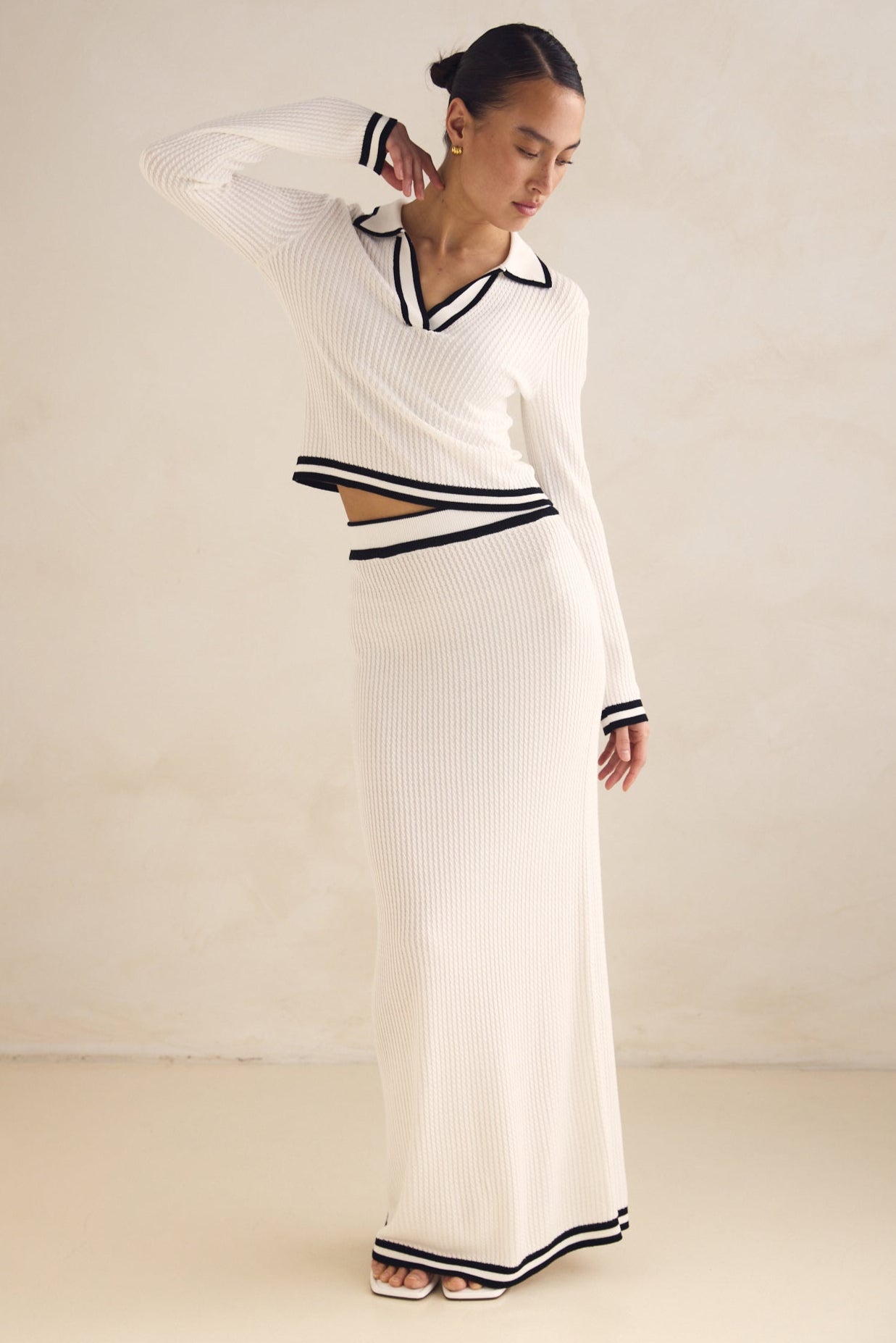 Hadley Maxi Skirt (White)