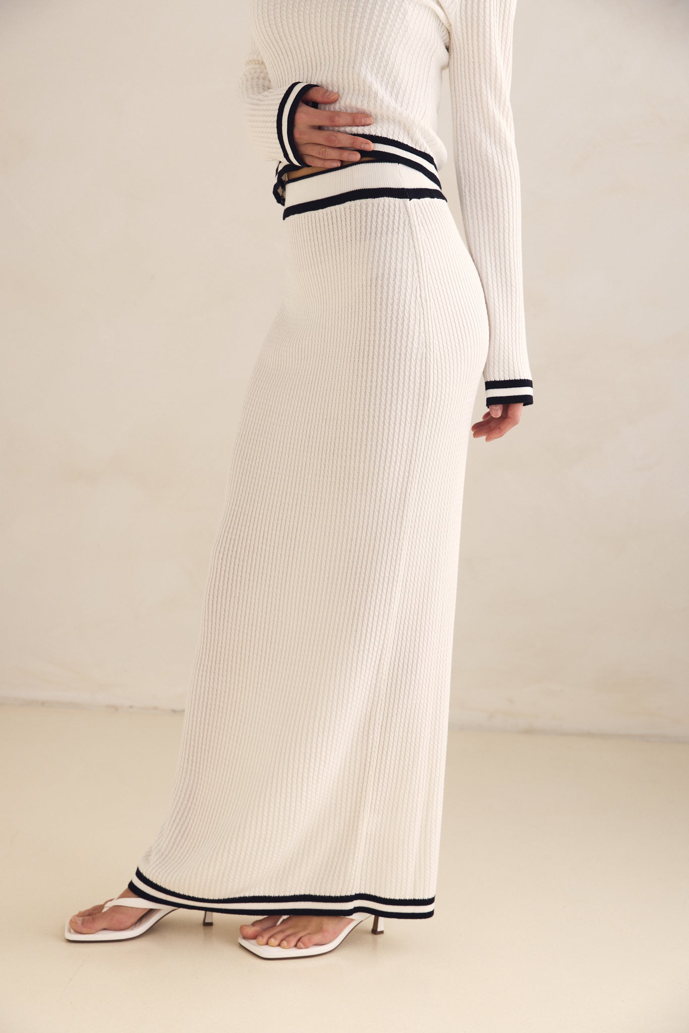 Hadley Maxi Skirt (White)