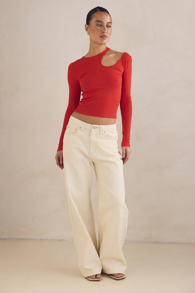 Wynter Long Sleeve Top (Jaffa)