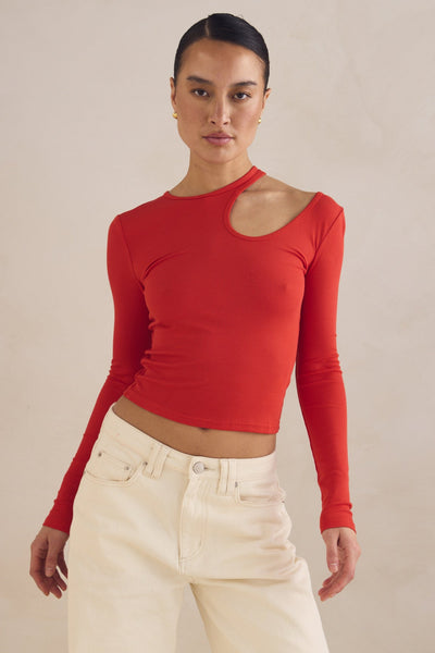 Wynter Long Sleeve Top (Jaffa)