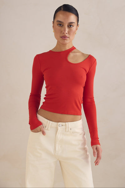 Wynter Long Sleeve Top (Jaffa)