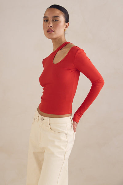 Wynter Long Sleeve Top (Jaffa)