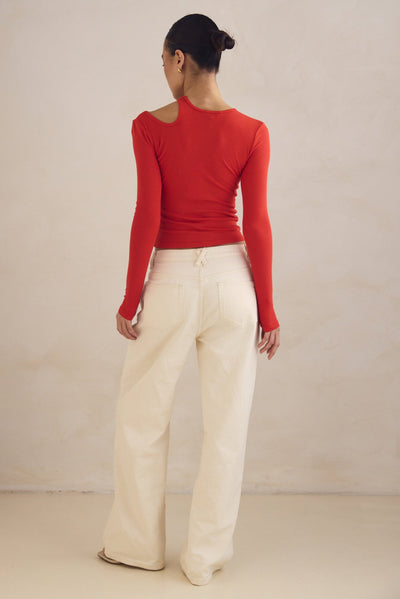 Wynter Long Sleeve Top (Jaffa)