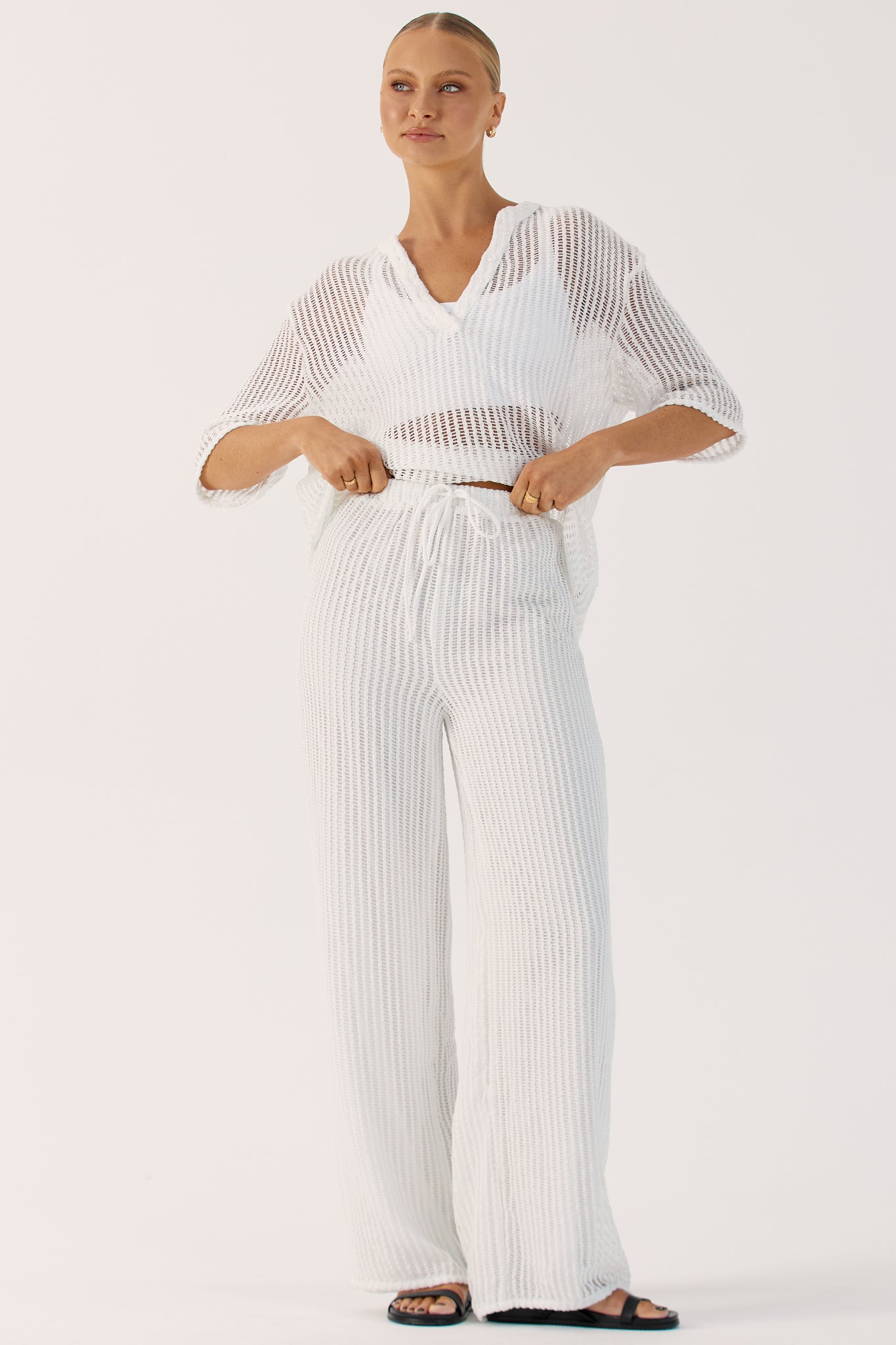 Zayden Knit Pant (White)
