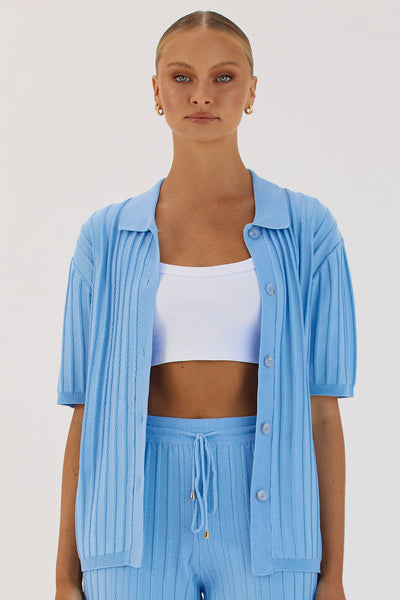 Kora Knit Shirt (Blue)