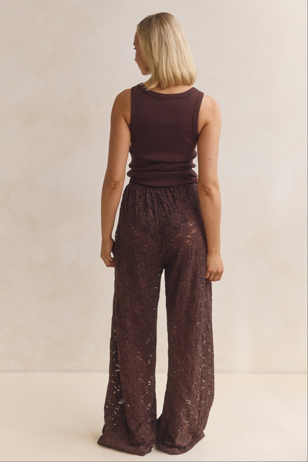 Thea Lace Pant (Chocolate)