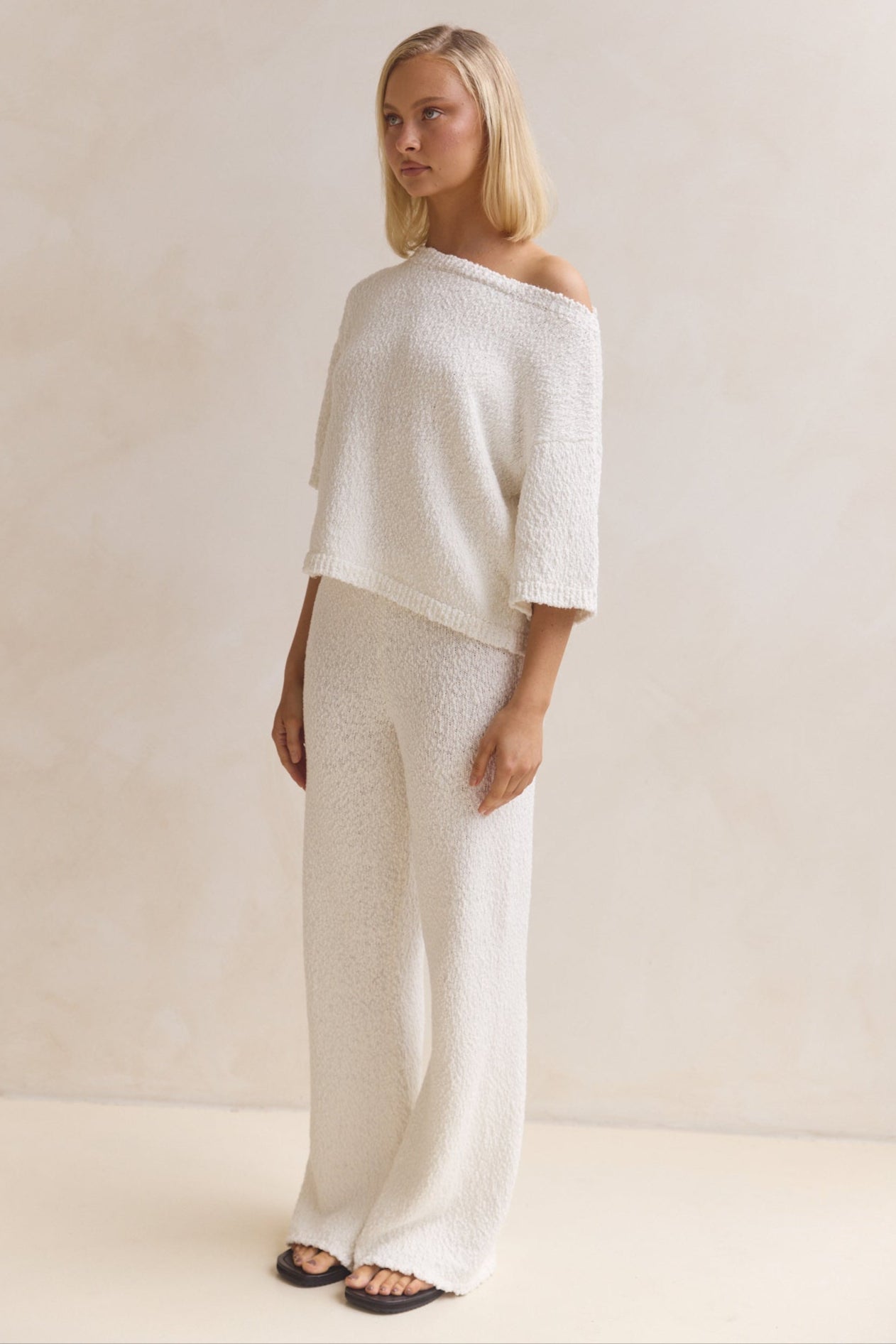 Avalon Boucle Pant (White)