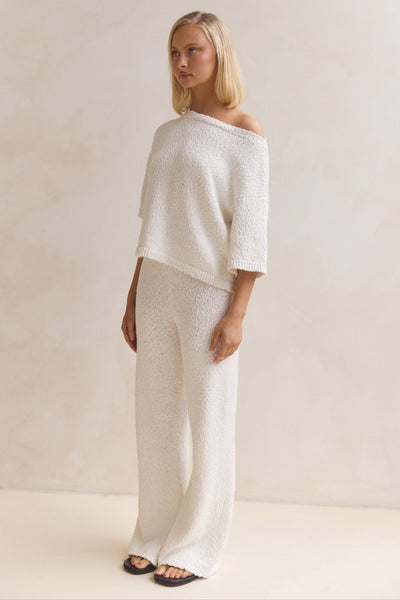 Avalon Boucle Pant (White)