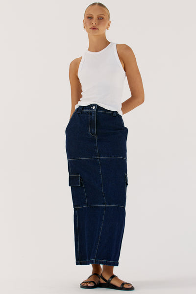 Lisa Cargo Skirt (Blue)