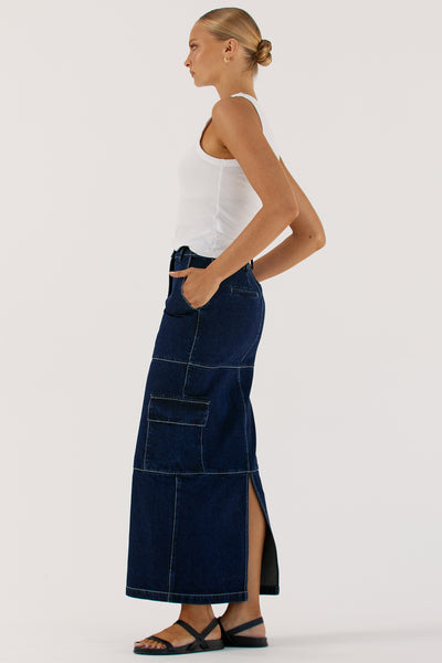 Lisa Cargo Skirt (Blue)
