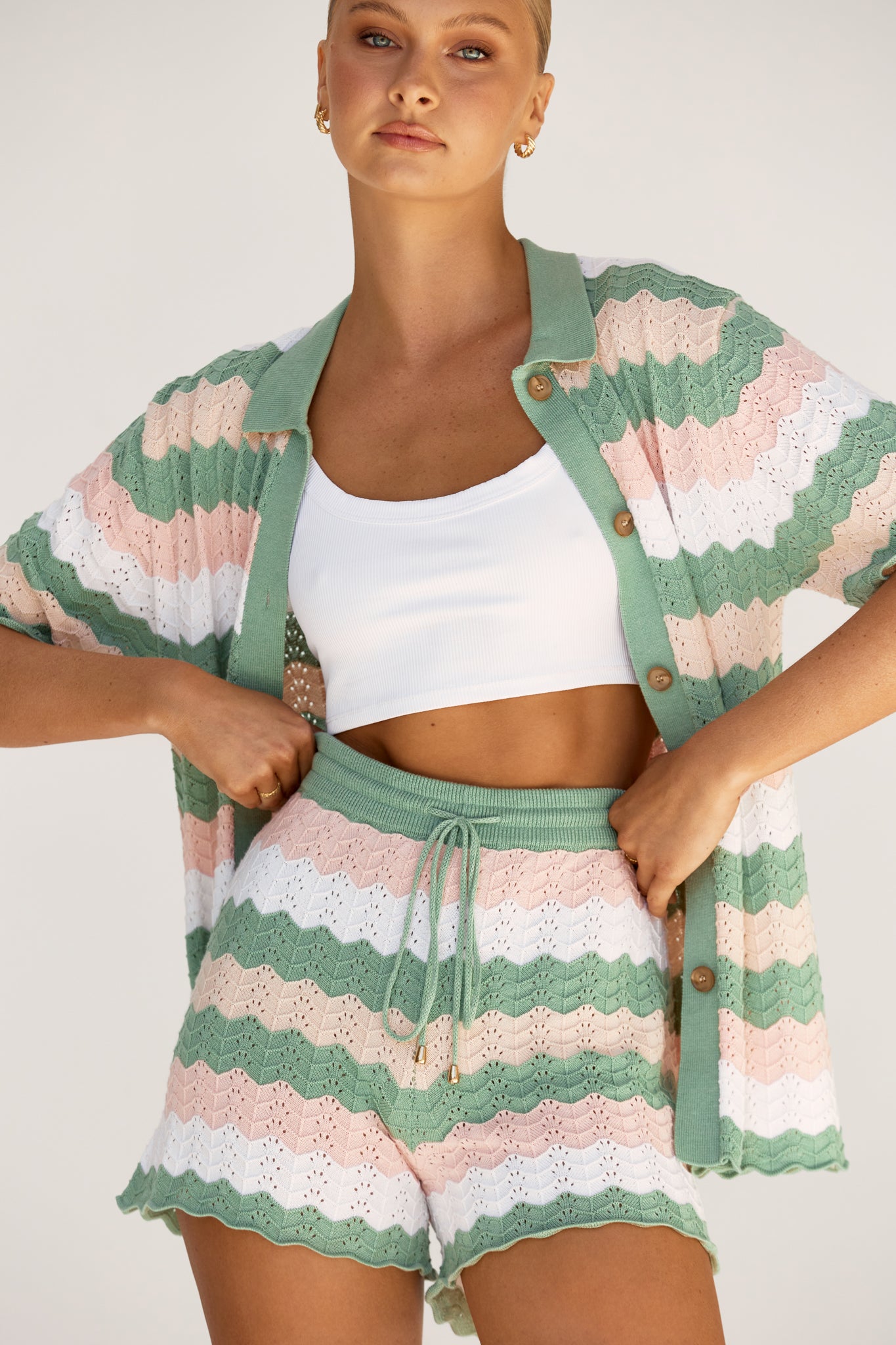 Kai Knit Shorts (Green)