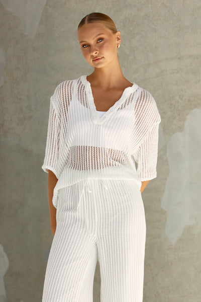 Zayden Knit Top (White)
