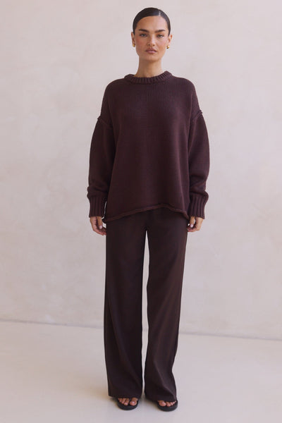 Leila Knit Jumper (Chocolate)