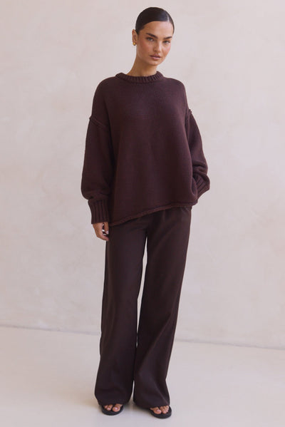 Leila Knit Jumper (Chocolate)