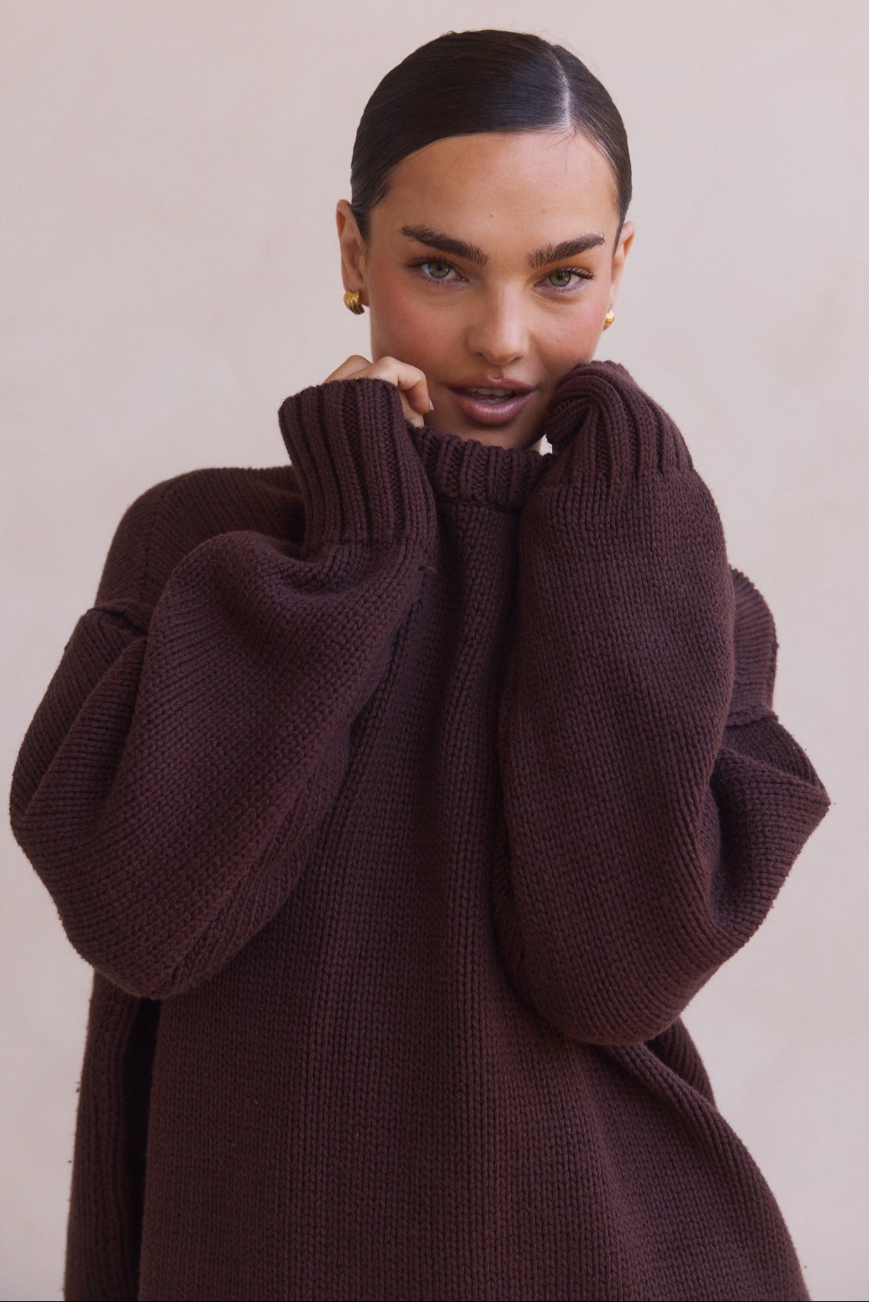 Leila Knit Jumper (Chocolate)