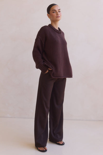 Leila Knit Jumper (Chocolate)