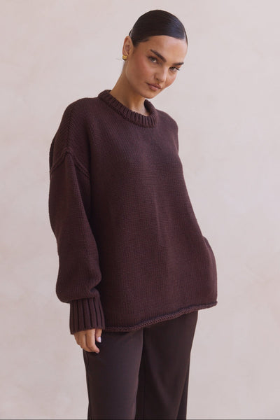 Leila Knit Jumper (Chocolate)