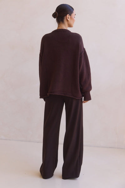 Leila Knit Jumper (Chocolate)