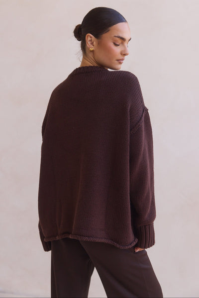 Leila Knit Jumper (Chocolate)