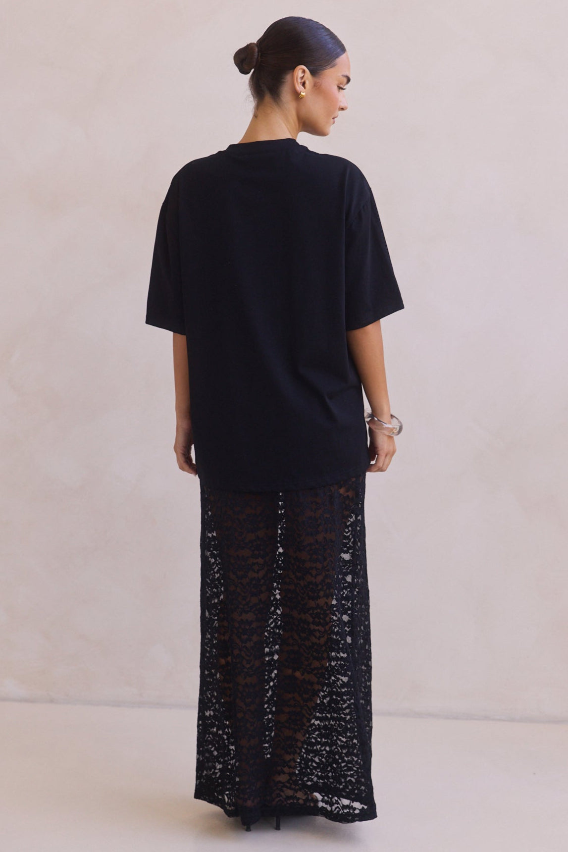 Azariah Lace Maxi Skirt (Black)